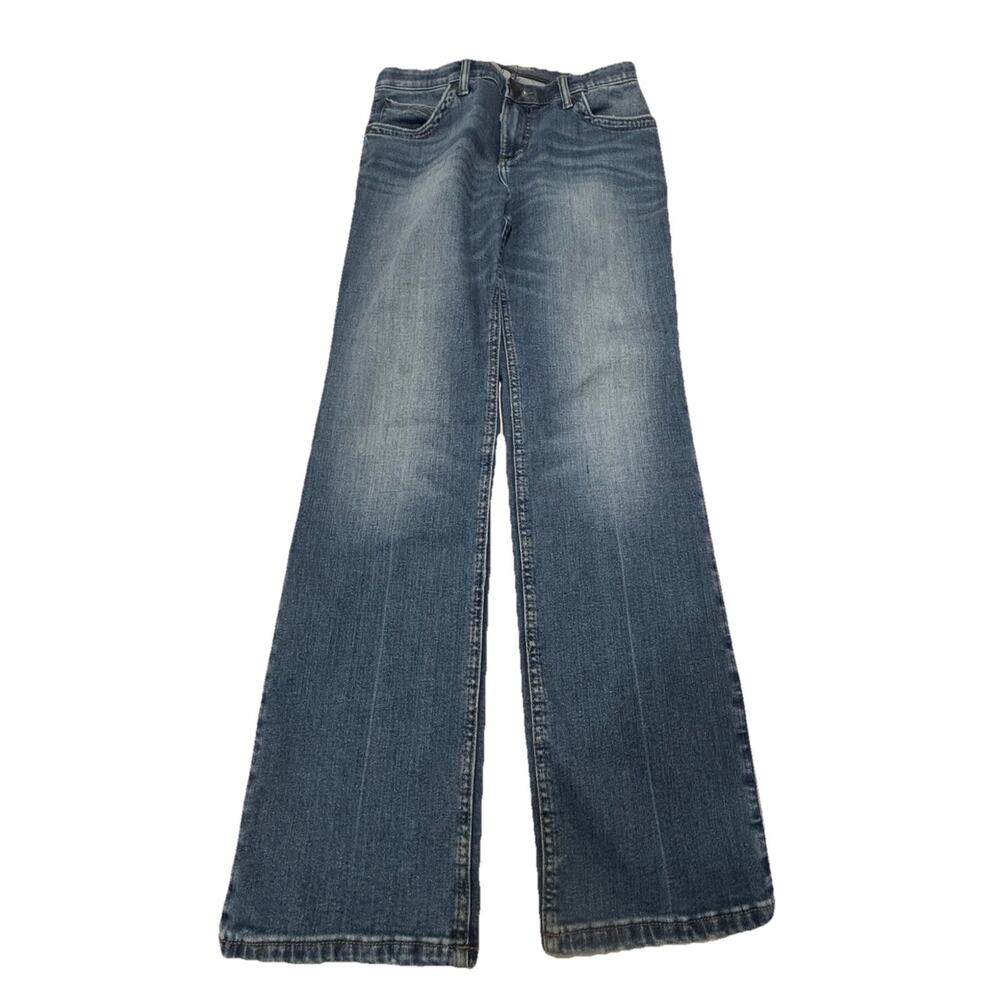 Wrangler Q Baby Womens Jeans Size 29 X 32 medium Wash Bootcut Denim Pant WRQ20TB